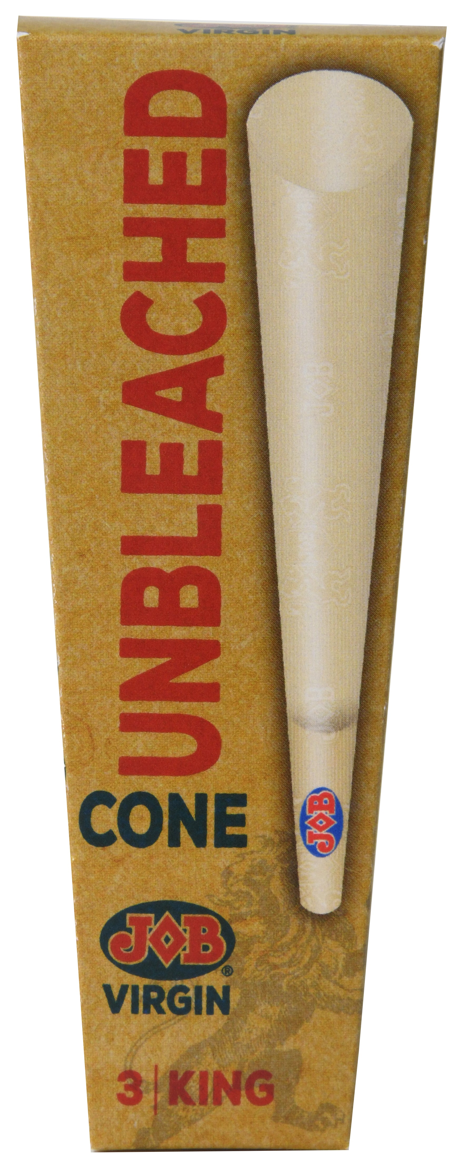 JOB - Virgin Unbleached King Size Pre-Rolled Cones 3Pk