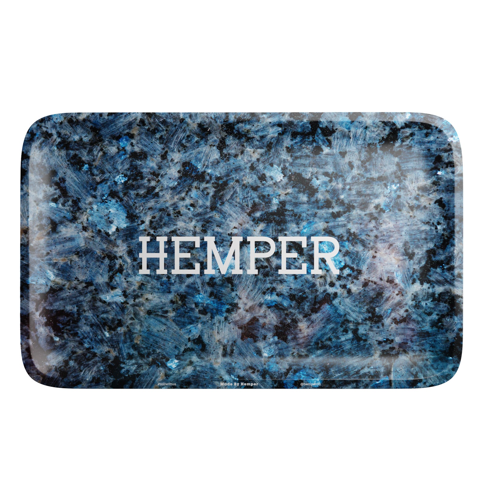 Luxe Marble Black/Blue Rolling Tray