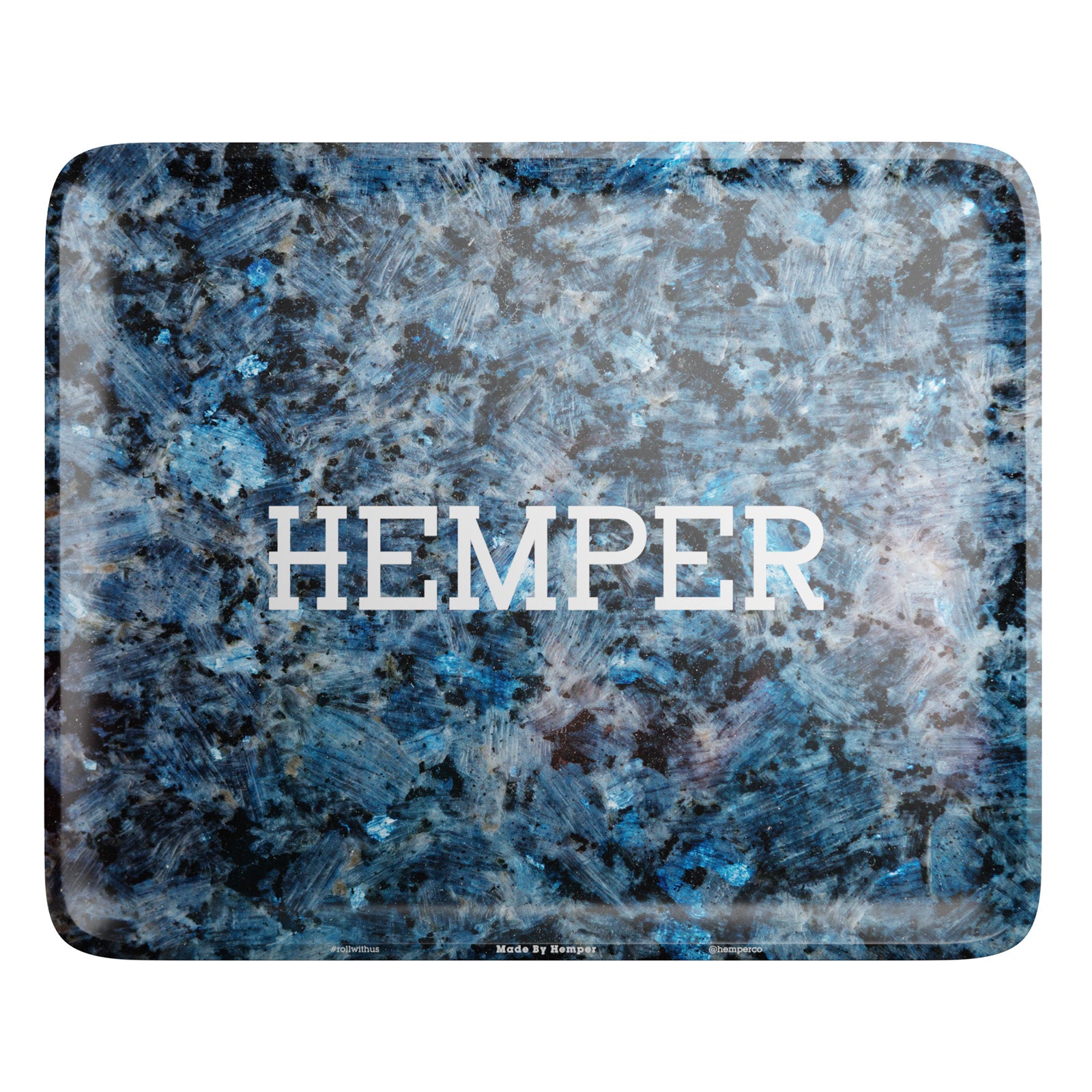 Luxe Marble Black/Blue Rolling Tray
