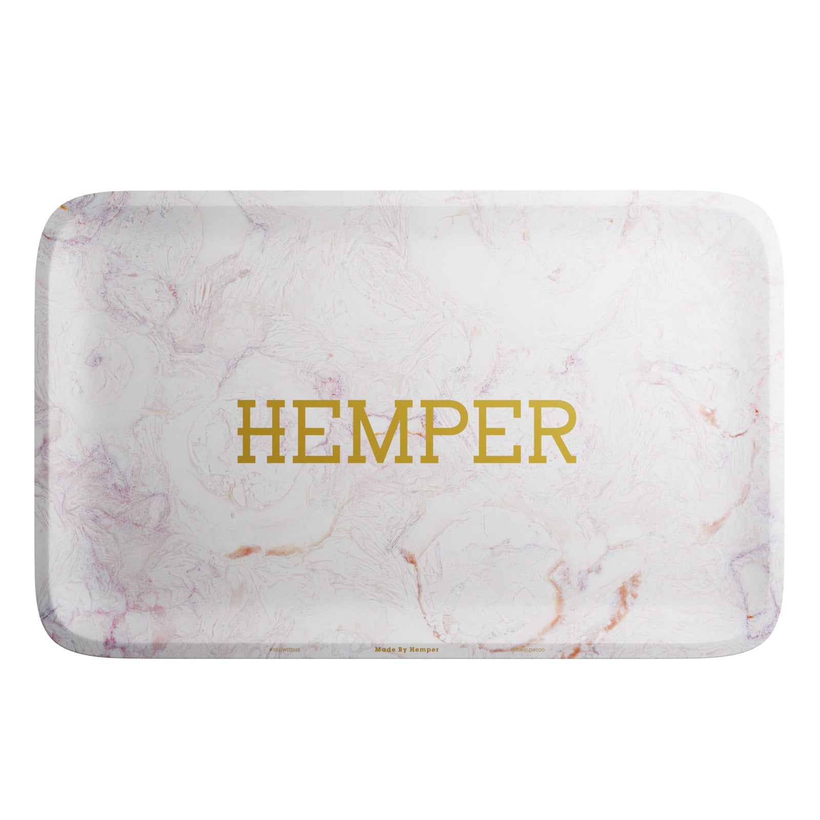 Luxe Marble Pink/White Rolling Tray