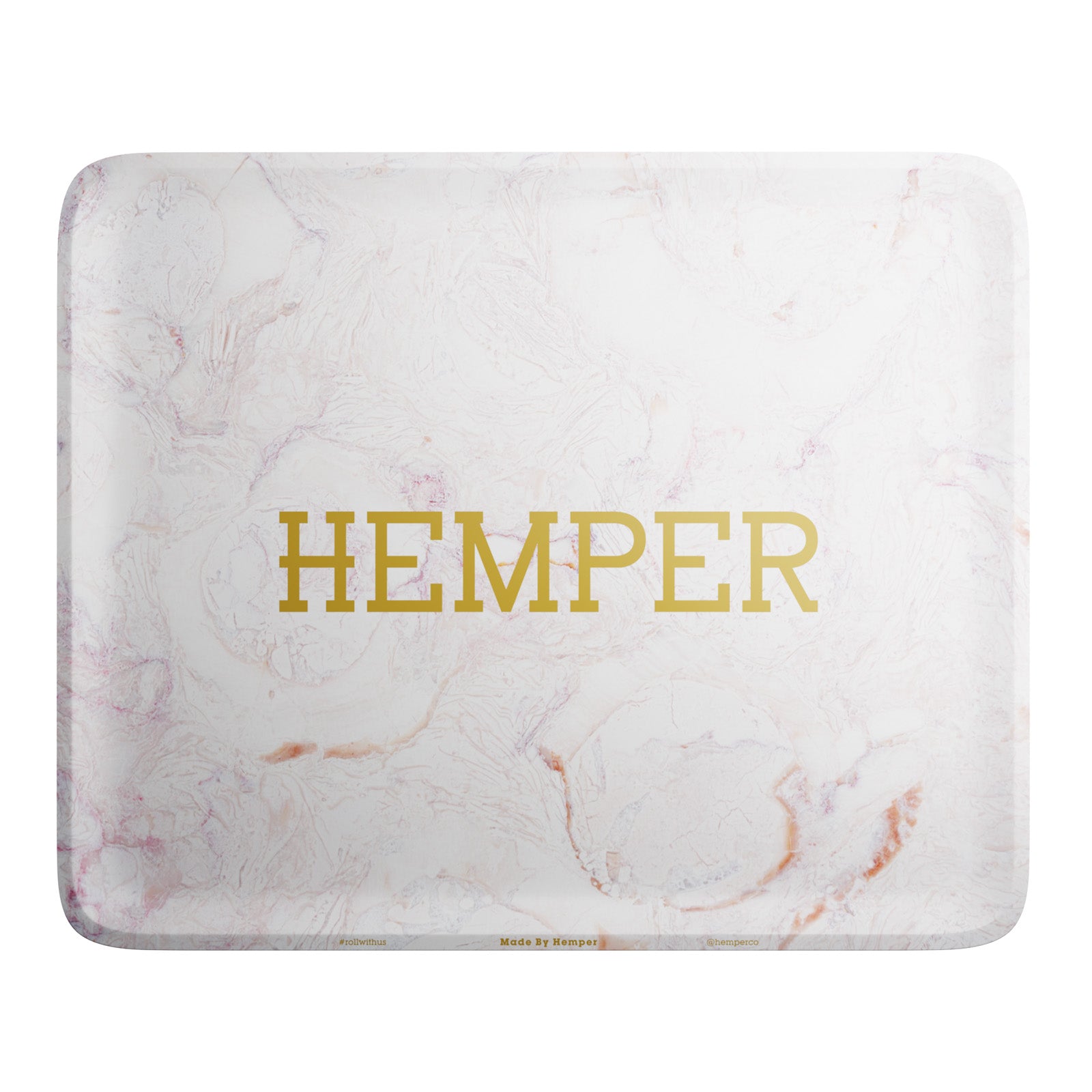 Luxe Marble Pink/White Rolling Tray