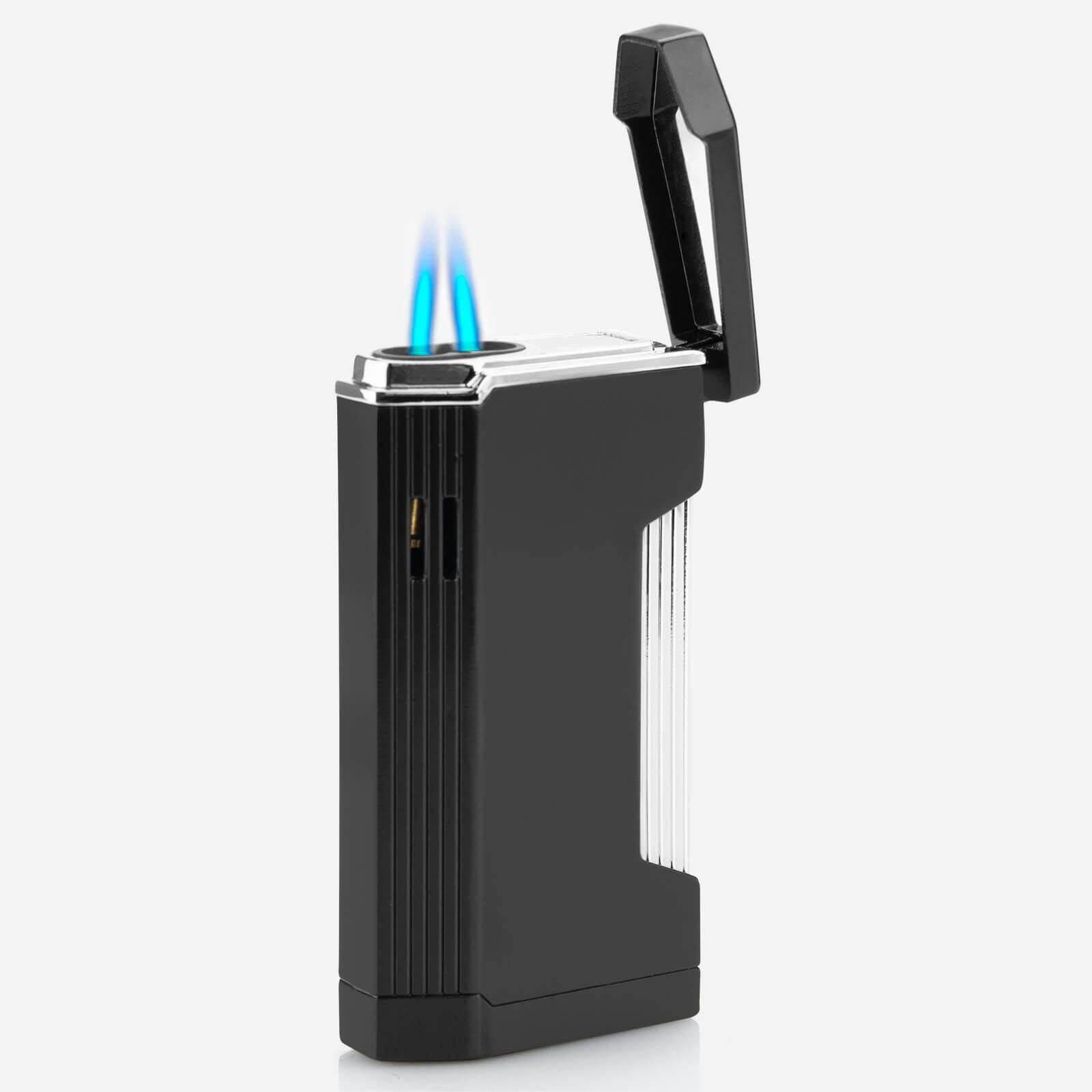 Pilot Diary Double Jet Torch Lighter - Silver