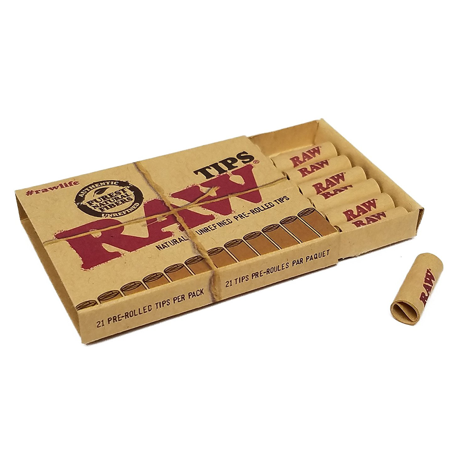 RAW - Pre-Rolled Filter Tips 21ct