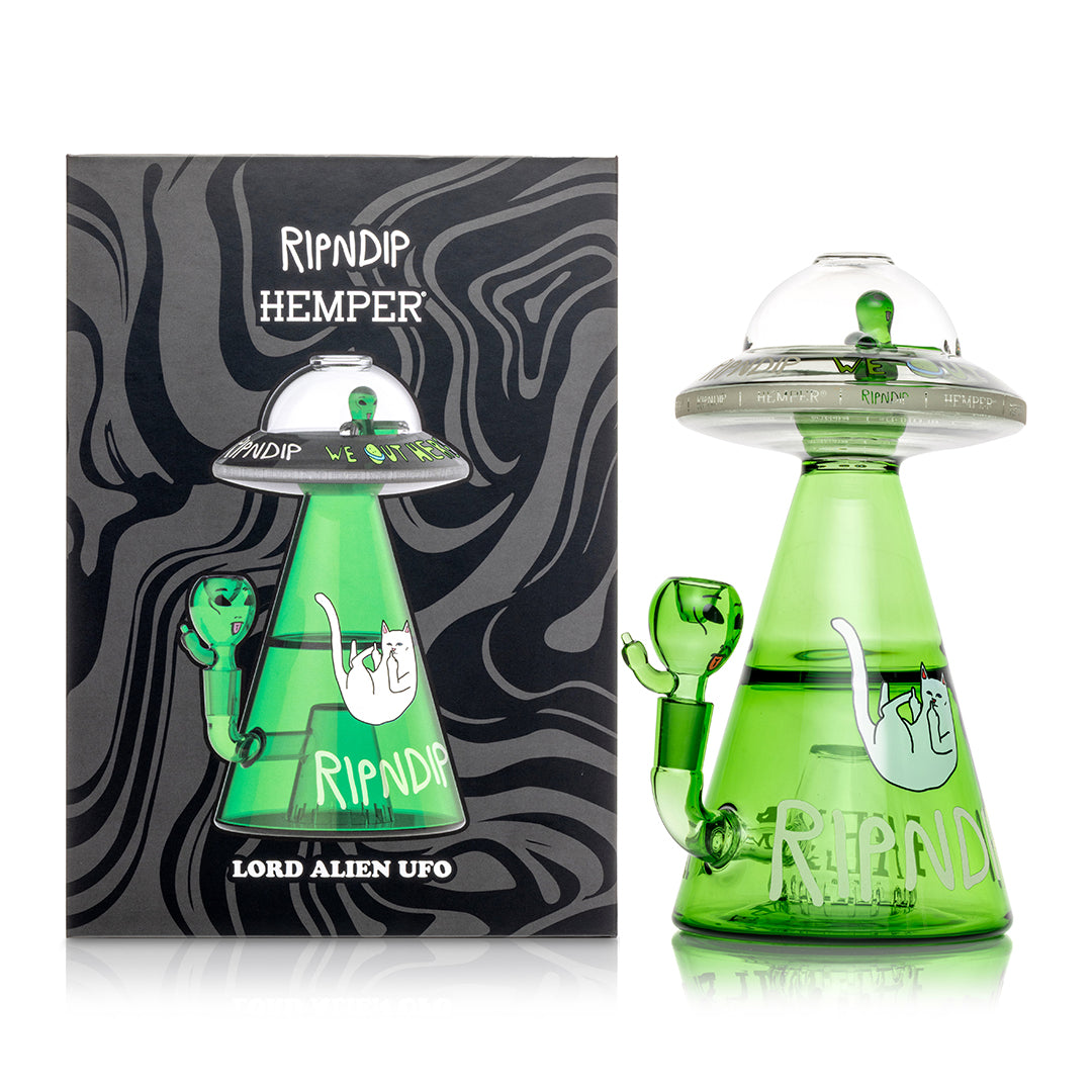 RIPNDIP X HEMPER Lord Alien UFO Bong