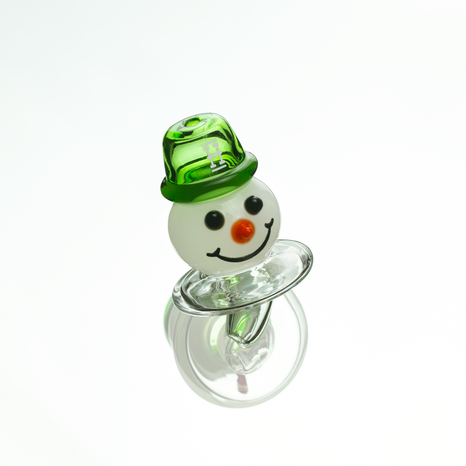 Snowman Glass Carb Cap