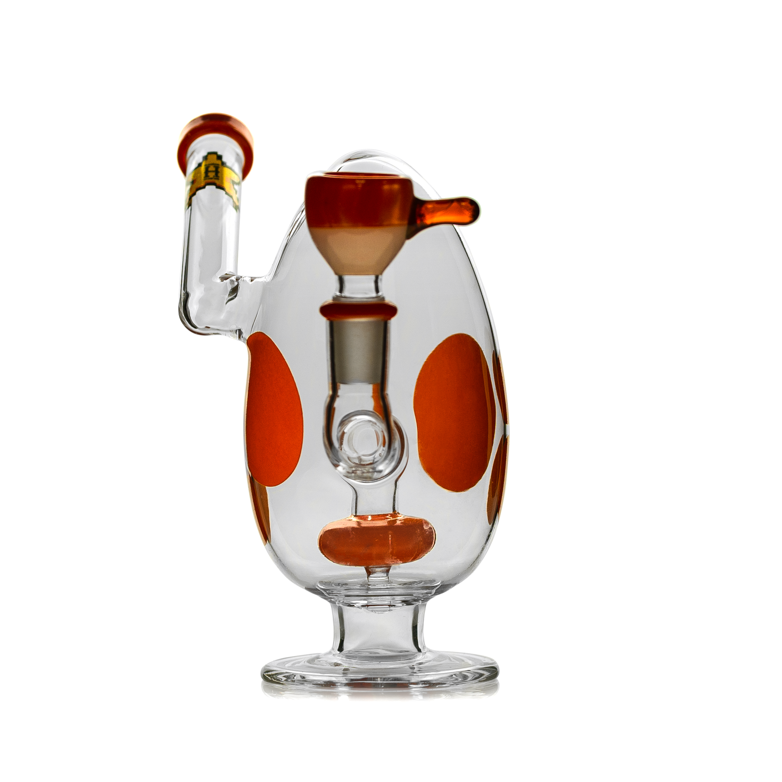 Spotted Egg Bong 7"