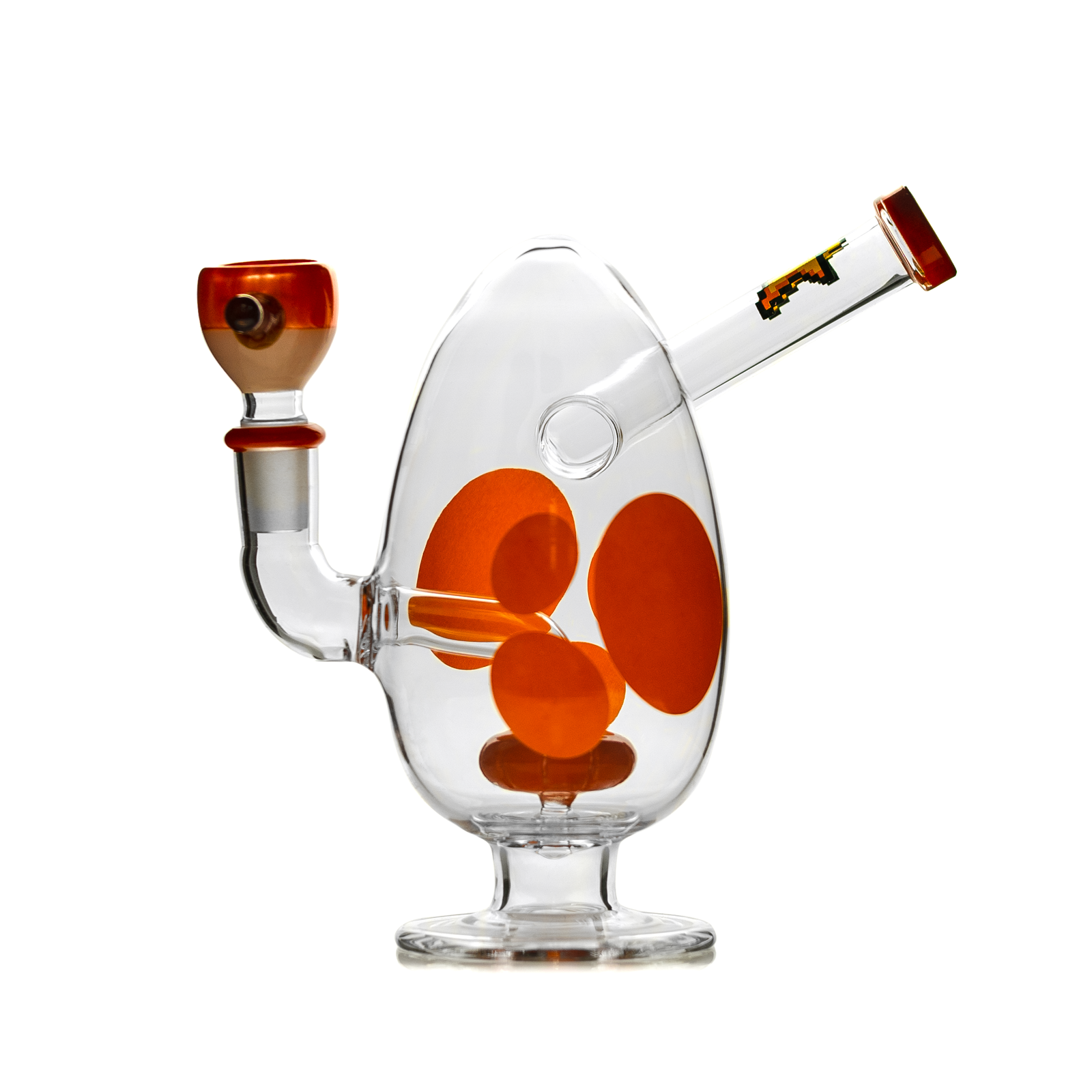 Spotted Egg Bong 7"