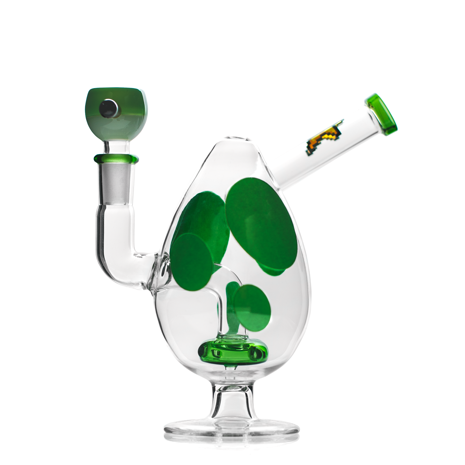 Spotted Egg Bong 7"