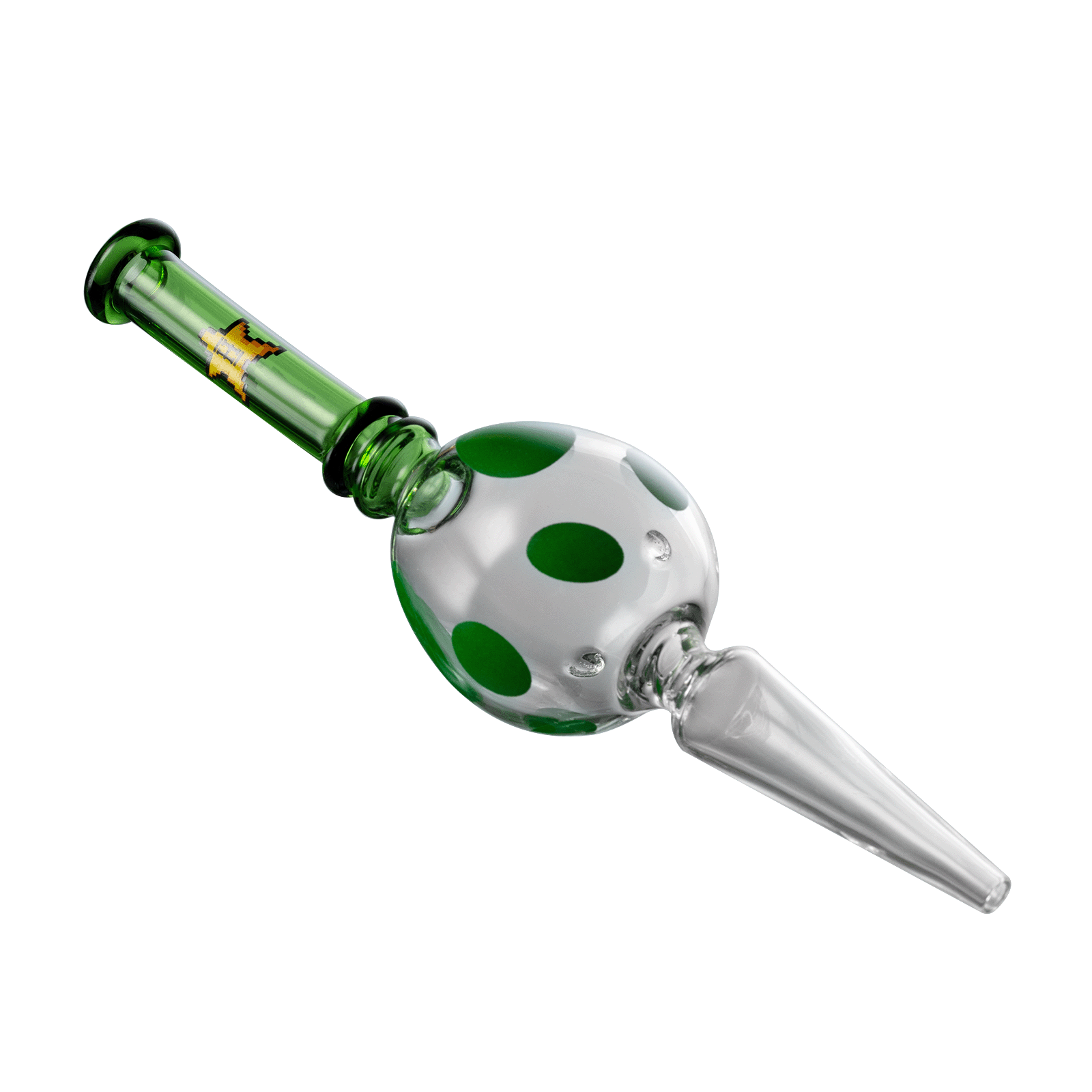 Spotted Egg Glass Vapor Straw