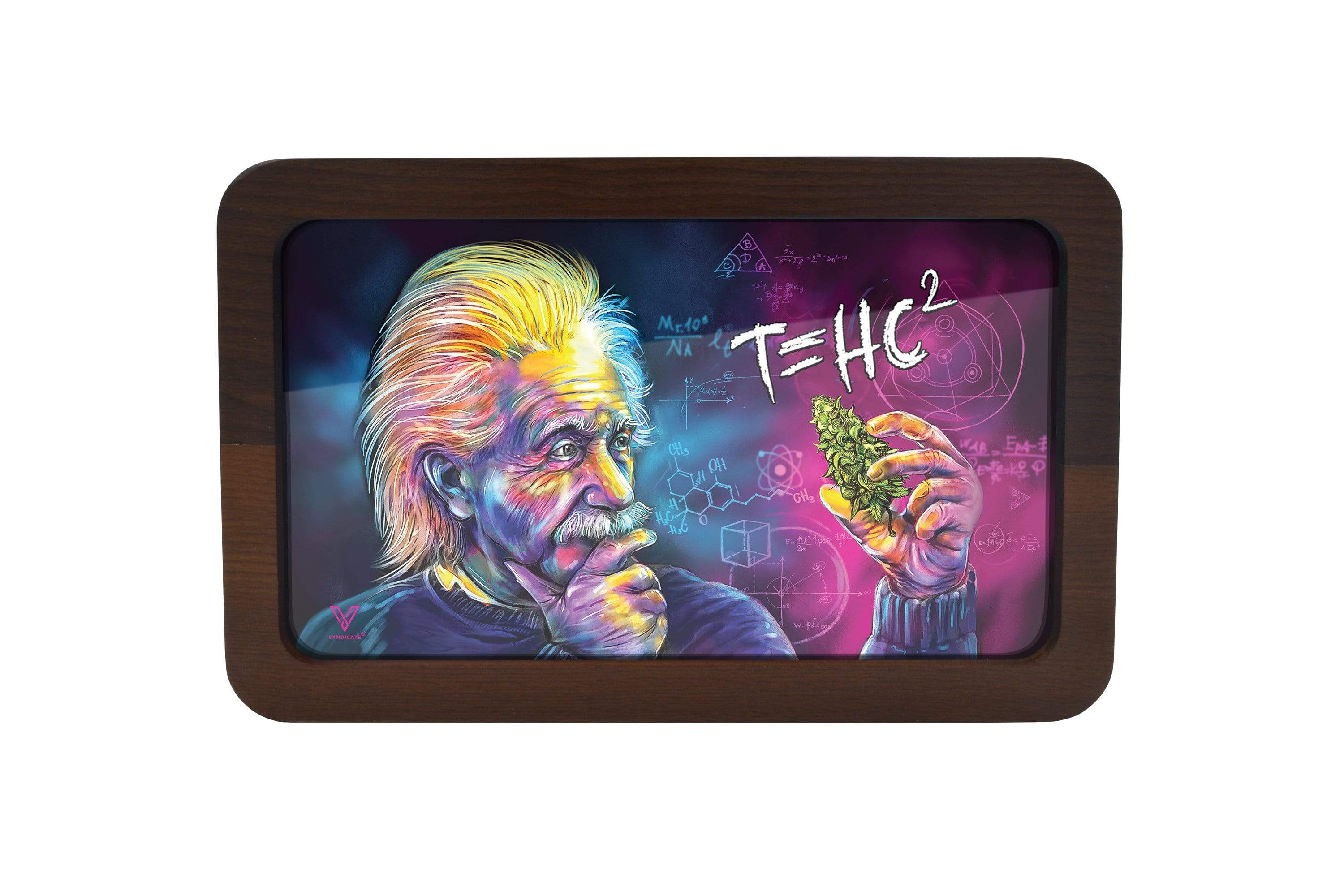 T=HC2 Einstein Classic 3D High Def Wood Rollin' Tray
