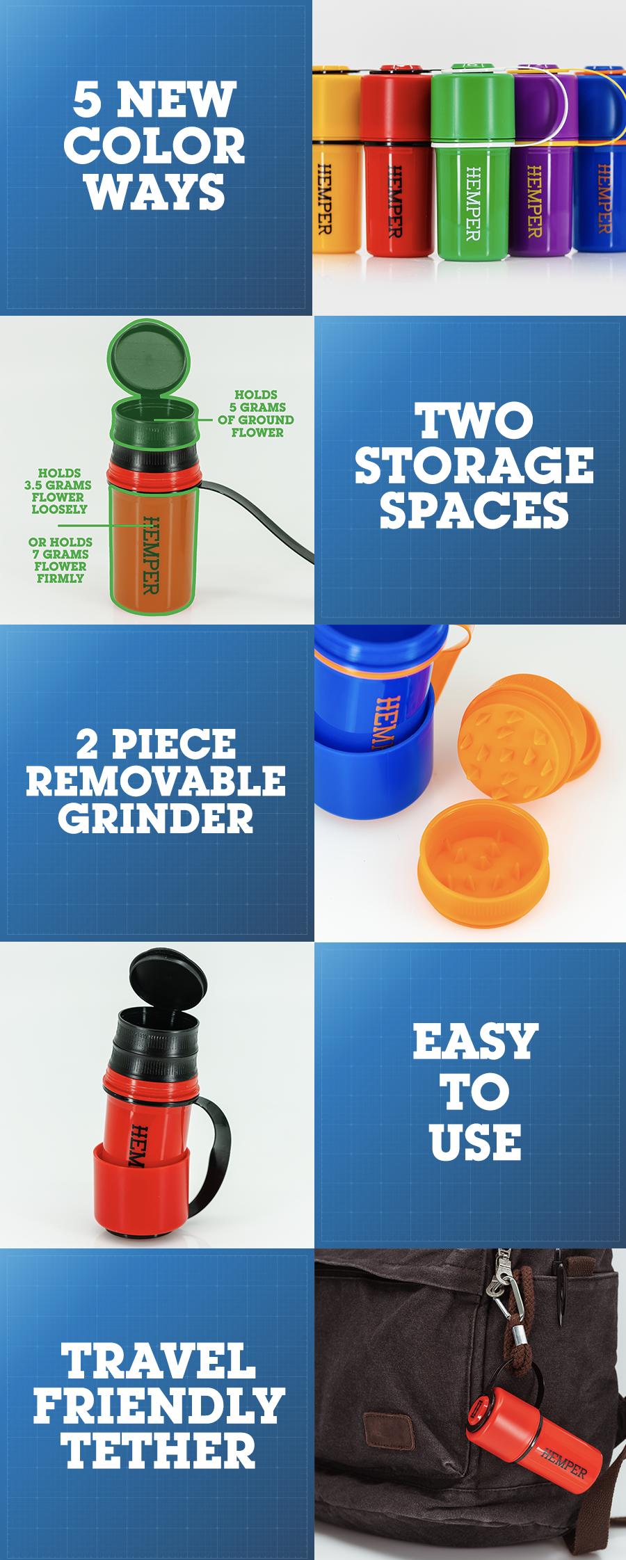 The Keeper 3-in-1 Grinder Storage Container