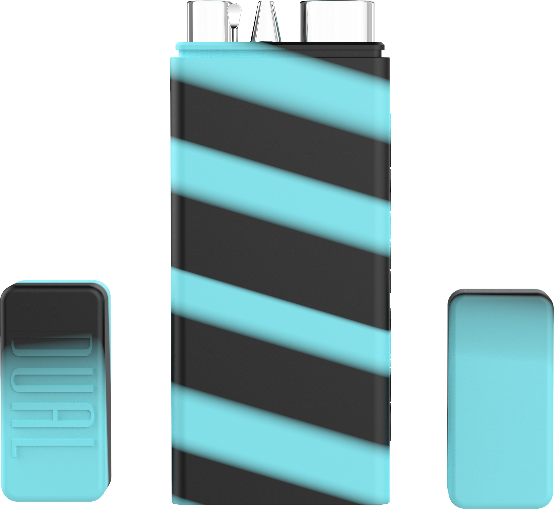 White Rhino - Dual Container with Quartz Glass Straw and Chillum
