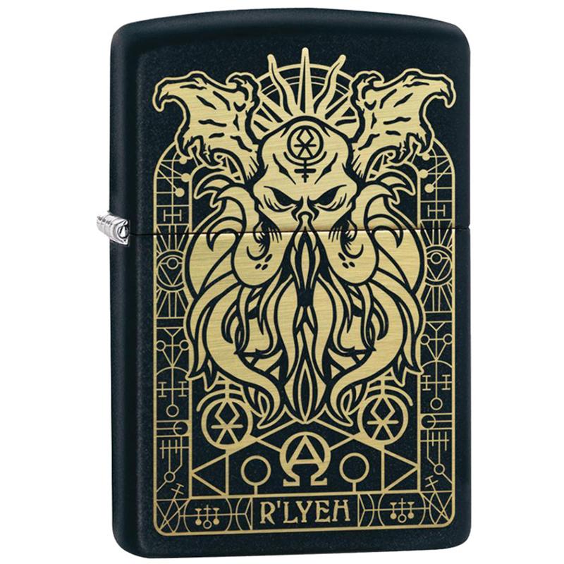 Zippo Lovecraft Monster Design Lighter - Matte Black