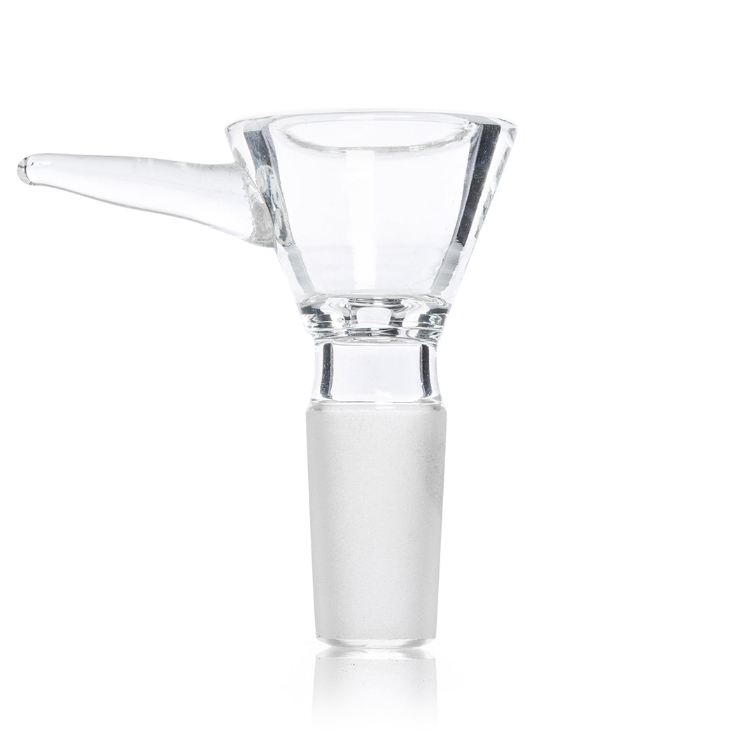 Glass Flower Bowl with Long Handle | 14mm Male Joint