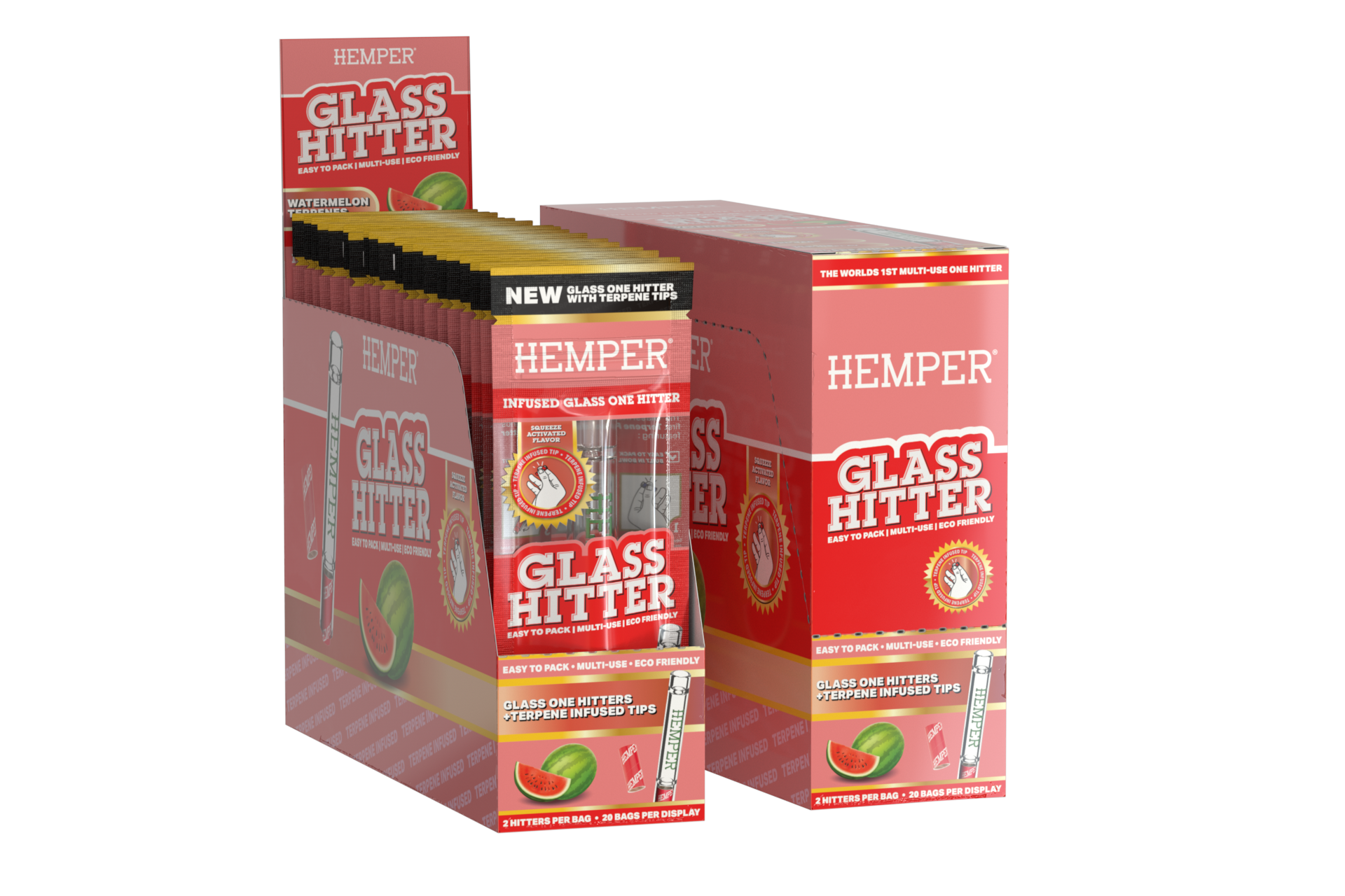 Glass Hitter Watermelon - Tip Flavored One Hitter