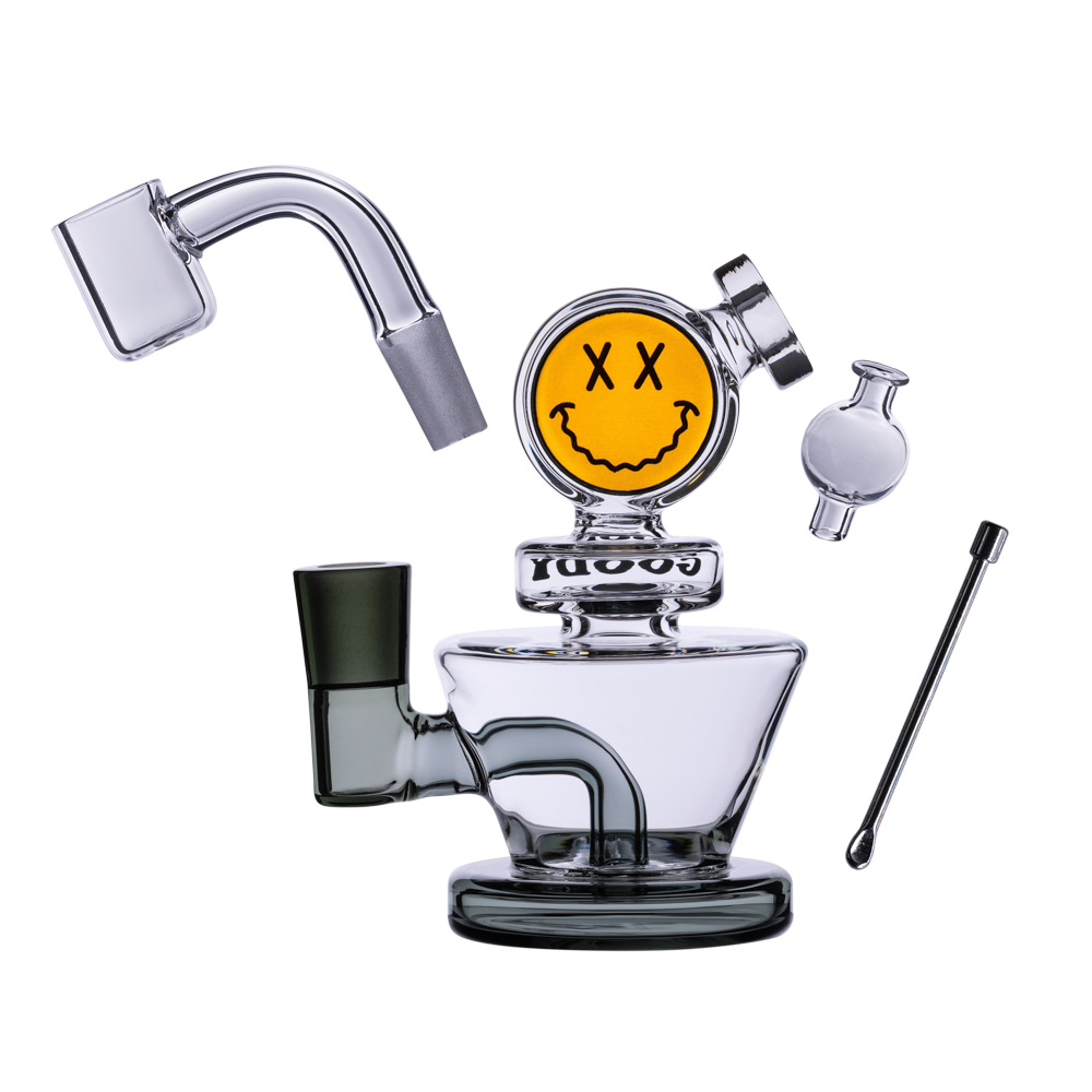 Goody Glass - Big Face Mini Dab Rig 4-Piece Kit