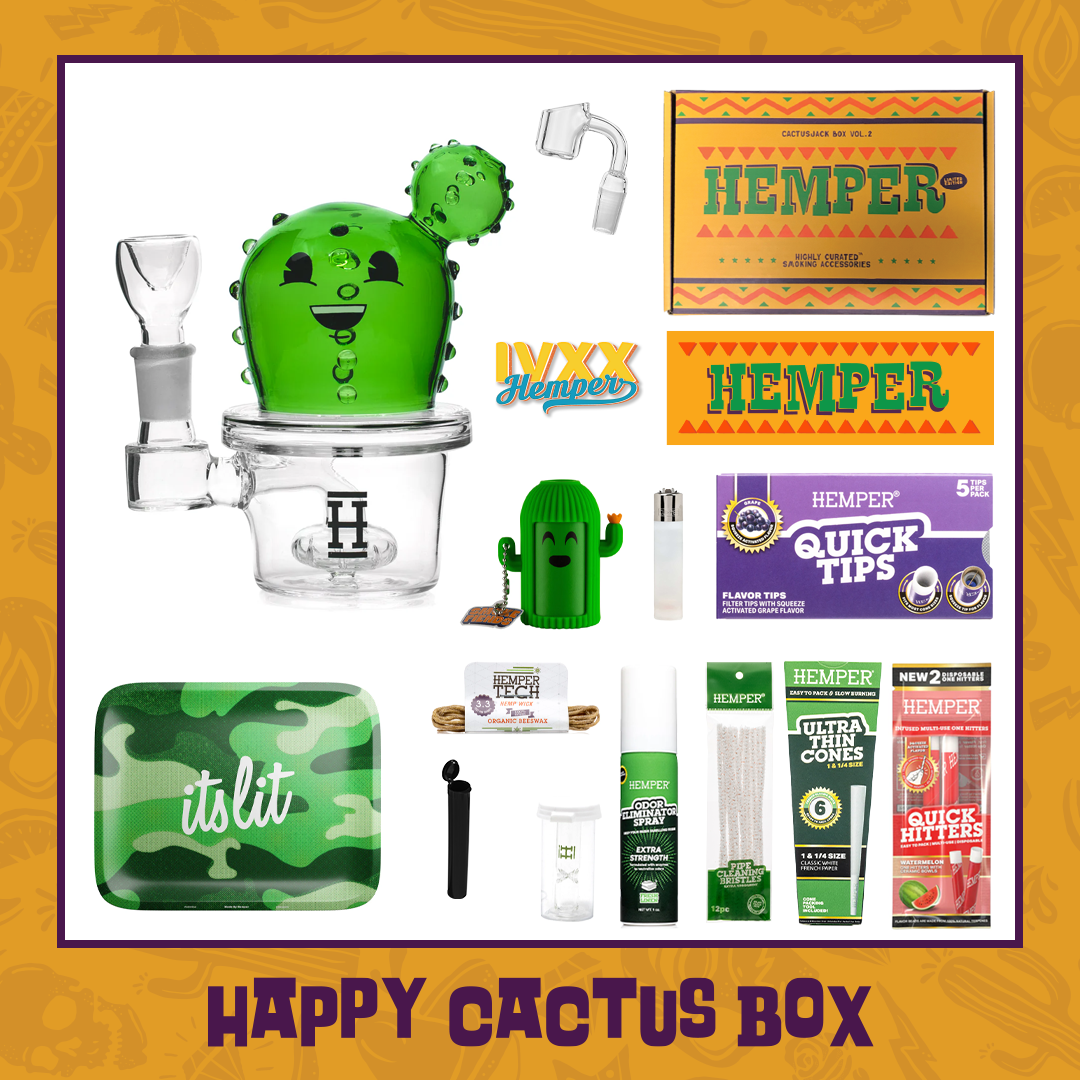 Happy Cactus Bong Box